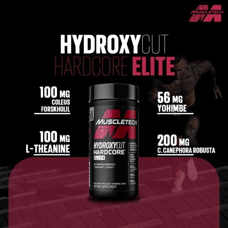 MuscleTech Hydroxycut Hardcore Elite 消脂丸 - 110 粒裝膠囊