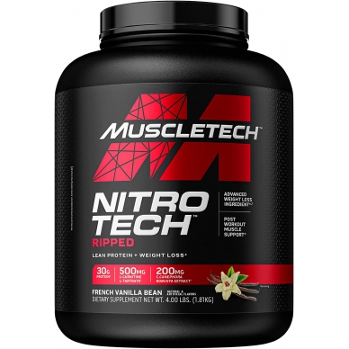 MuscleTech Nitro Tech Ripped 乳清蛋白(消脂版)-4磅