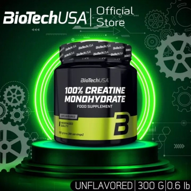 BioTechUSA Creatine Monohydrate, 一水肌酸粉, 300g/500g