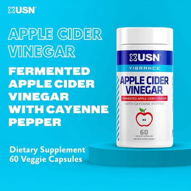 USN Apple Cider Vinegar有機苹果醋,60粒素食胶囊
