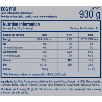 Scitec Egg Pro 雞蛋蛋白粉-2磅